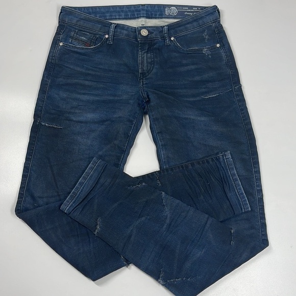 Diesel Gracey-Ne Dark Wash Skinny Jeans Low Rise Size 25 Distressed - Picture 2 of 10